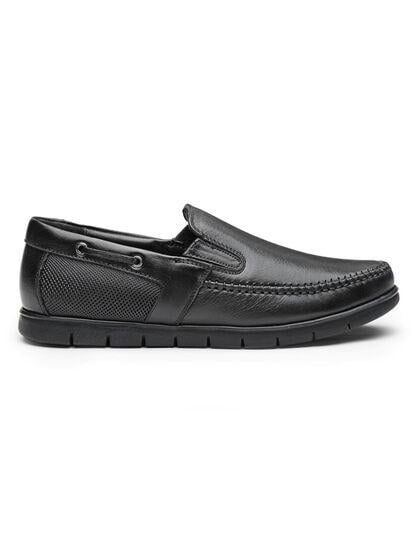 GUNTER Mens Black Casual  Slip Ons