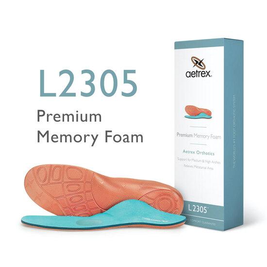AETREX Men's Premium Memory Foam Orthotics W- Metatarsal Support