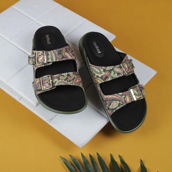 Biofoot Ladies Multi Colour Casual Open Comfort Slides 